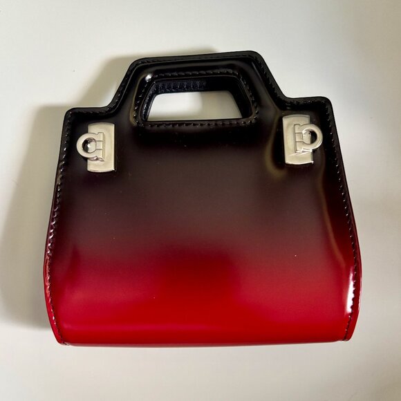 Salvatore Ferragamo – Wanda Micro Bag – Flame Red (Ombre Leather) - Picture 2 of 7